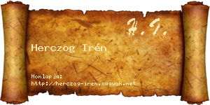 Herczog Irén névjegykártya